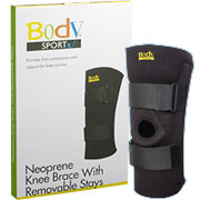 BodySport BodySport Neoprene Knee Brace with Adjustable Stays, Large, ZRB149LRG