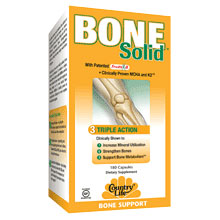 Country Life Bone Solid, Triple Action Bone Support, 180 Capsules, Country Life