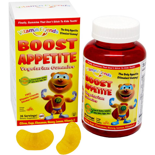 Vitamin Friends Boost Appetite, Orange Pectin Gummies for Children, 36 Vegetarian Gummies, Vitamin Friends