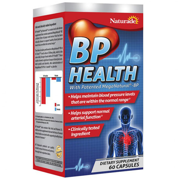 Naturade BP Health, Blood Pressure Support, 60 Capsules, Naturade