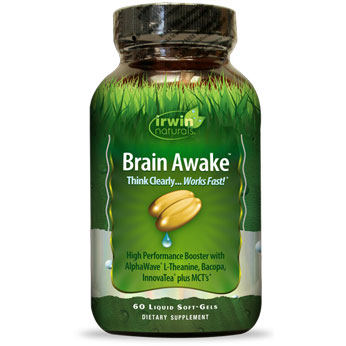 Irwin Naturals Brain Awake, Think Clearly, 60 Liquid Softgels, Irwin Naturals
