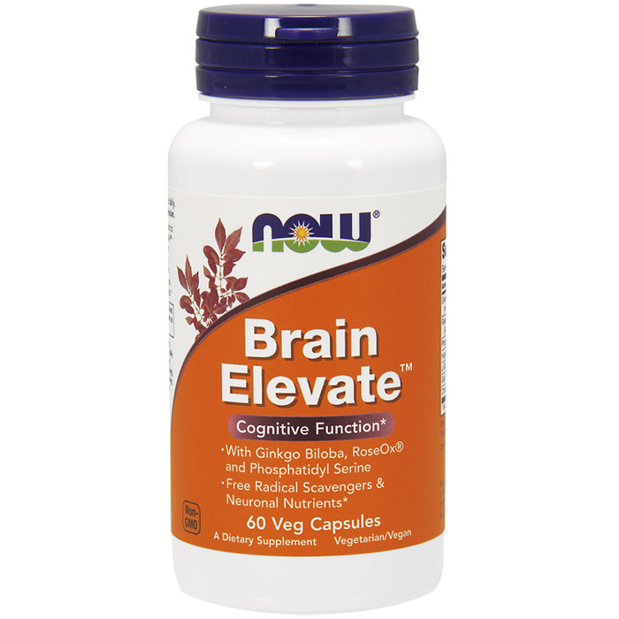 NOW Foods Brain Elevate 60 Vcaps, NOW Foods