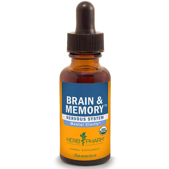 Herb Pharm Brain & Memory Tonic Liquid, 4 oz, Herb Pharm