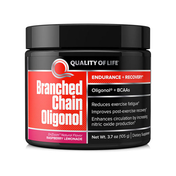 Quality of Life Labs Branched Chain Oligonol Powder, Raspberry Lemonade, 3.7 oz, Quality of Life Labs