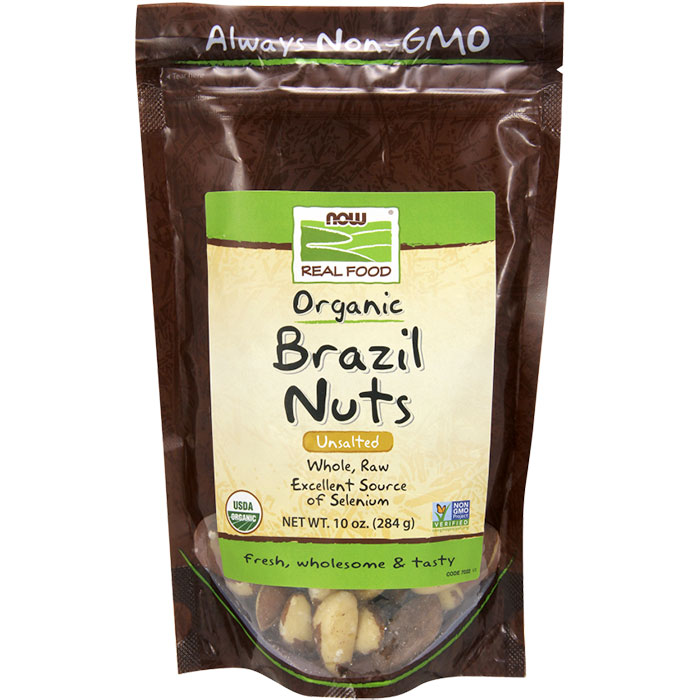 NOW Foods Brazil Nuts, Certified Organic, 10 oz, NOW Foods