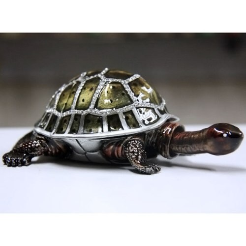 Jewelry Gift Box Brazilian Turtle Gilt Jewelry Gift Box with Fine Crystals