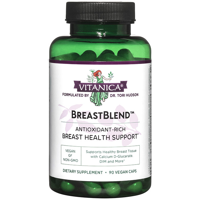 BreastBlend, Breast Care Support, 90 Vegetarian Capsules, Vitanica