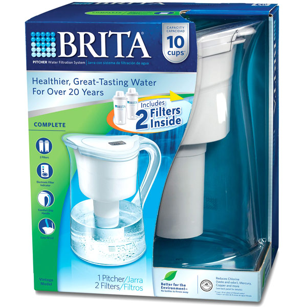 Brita Brita Pitcher Water Filtration System, Large Capacity, 2 Filters, Bonus Pack