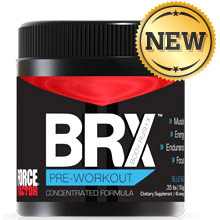 Force Factor BRX Body Rush X, Pre-Workout Powder, Blue Raz, 0.35 lb, Force Factor