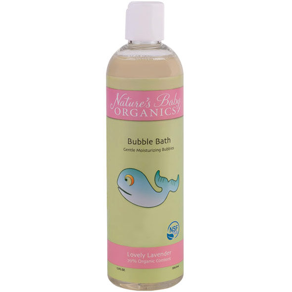 Nature's Baby Organics Bubble Bath, Lovely Lavender, 12 oz, Nature's Baby Organics