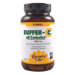 Country Life Buffer-C pH Controlled 500 mg, 120 Vegetarian Capsules, Country Life