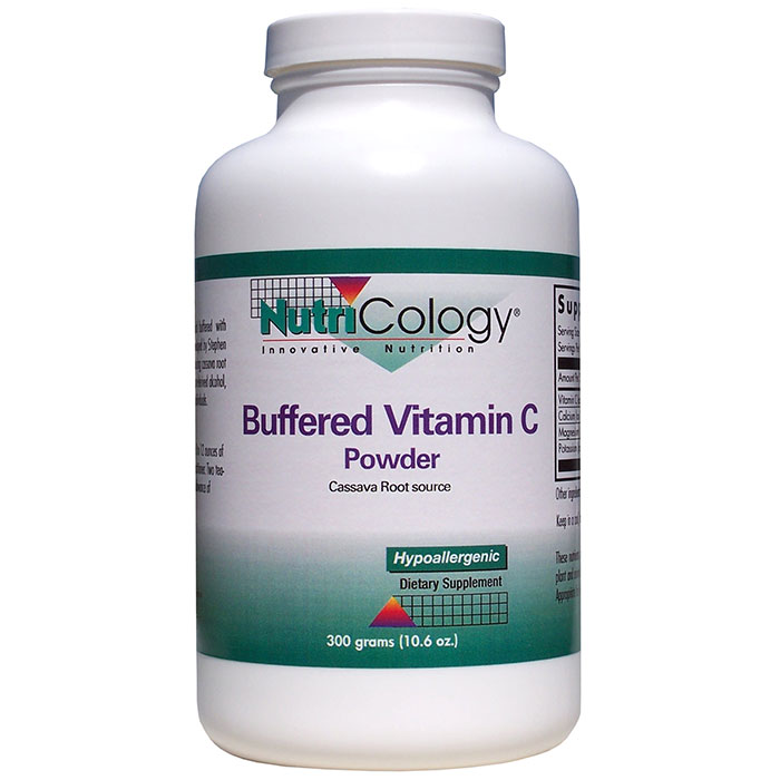 NutriCology/Allergy Research Group Buffered Vitamin C Powder Cassava 300 gm from NutriCology