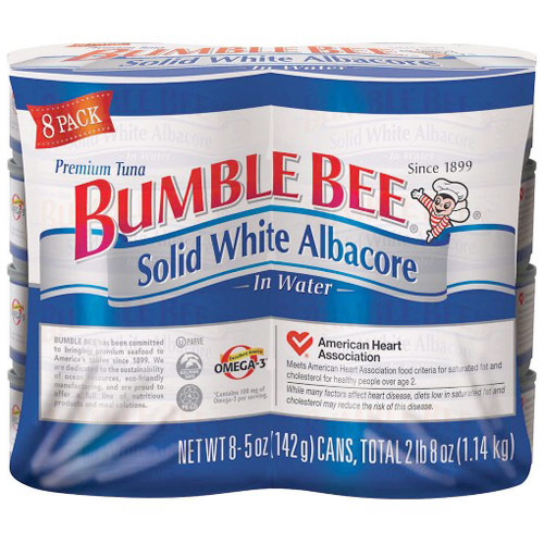 Bumble Bee Bumble Bee Solid White Albacore in Water, 8 Packx 5 oz