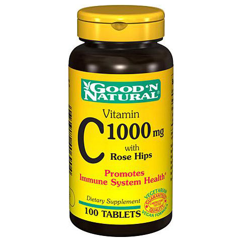Good 'N Natural C-1000 mg with Rose Hips, 100 Tablets, Good 'N Natural