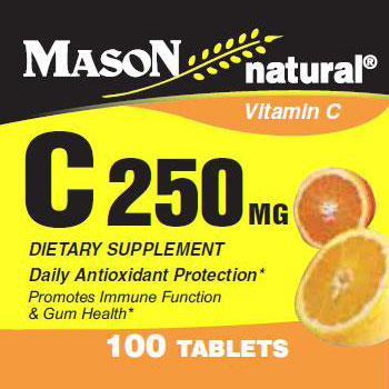 Mason Natural Vitamin C 250 mg, 100 Tablets, Mason Natural
