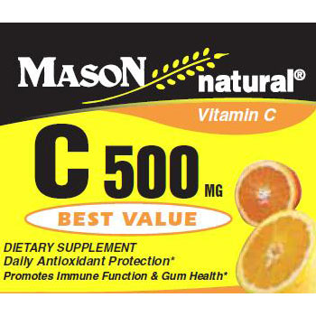 Mason Natural Vitamin C 500 mg, 250 Tablets, Mason Natural