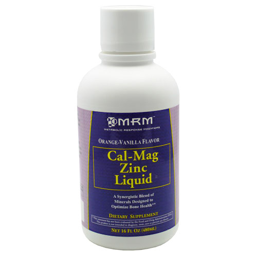 MRM Cal-Mag Zinc Liquid - Orange Vanilla, 16 oz, MRM