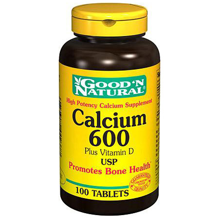 Good 'N Natural Calcium 600 Plus Vitamin D 125 IU, 100 Tablets, Good 'N Natural