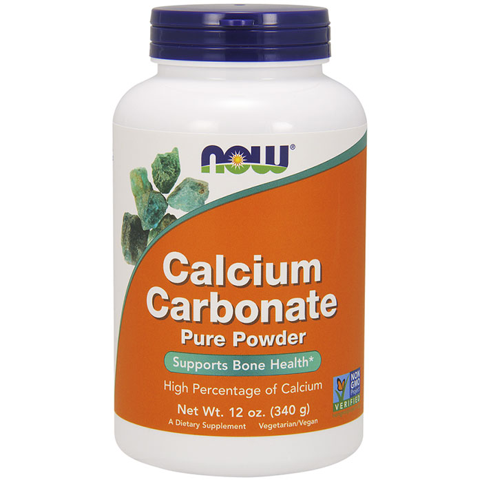 NOW Foods Calcium Carbonate Powder 12 oz, NOW Foods
