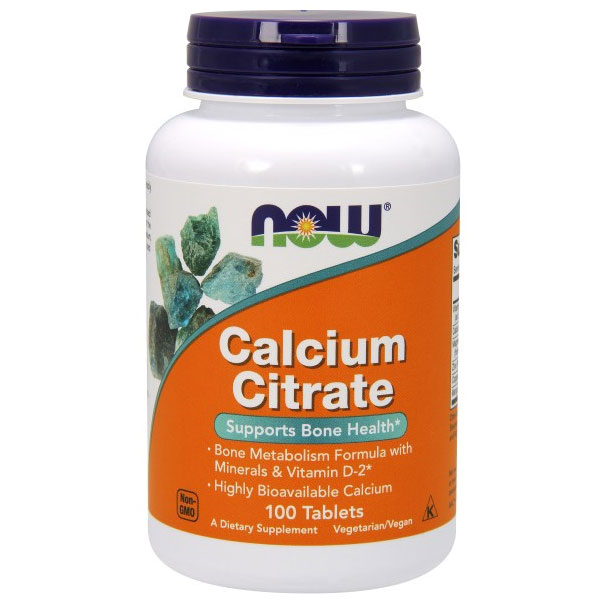 NOW Foods Calcium Citrate with Minerals and D, 100 Tablets, NOW Foods