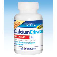 21st Century HealthCare Calcium Citrate + D 75 Caplets, 21st Century Health Care