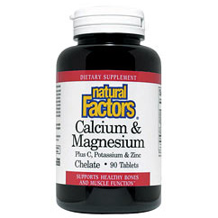 Natural Factors Calcium & Magnesium 2/1 90 Tablets, Natural Factors