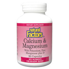Natural Factors Calcium & Magnesium Citrate 1/1 Plus D 90 Capsules, Natural Factors