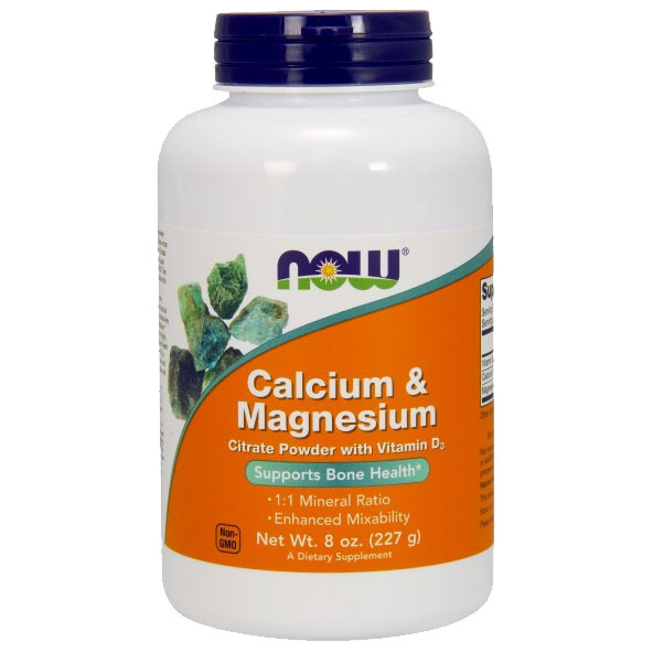 NOW Foods Calcium/Magnesium Citrate Powder, 8 oz, NOW Foods
