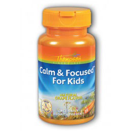 Thompson Nutritional Products Calm & Focused For Kids Chewable, Grape , 30 Chews, Thompson Nutritional Products