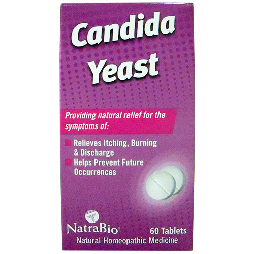 NatraBio Candida Yeast Relief, 60 Tablets, NatraBio (Natra-Bio)