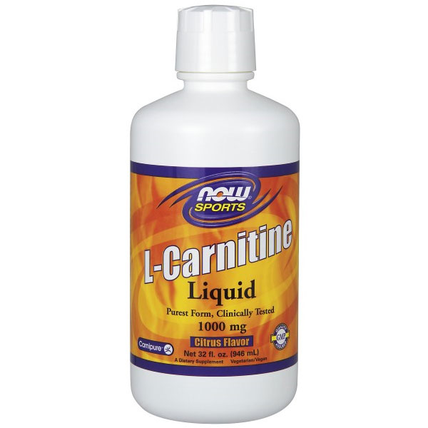NOW Foods L-Carnitine Liquid 1000 mg - Citrus, 32 oz, NOW Foods
