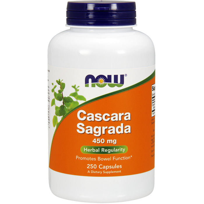 NOW Foods Cascara Sagrada 450 mg, 250 Capsules, NOW Foods