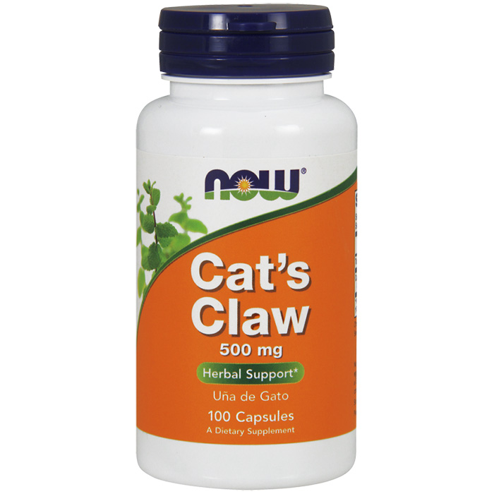 NOW Foods Cat's Claw 500 mg, Una de Gato, 100 Capsules, NOW Foods