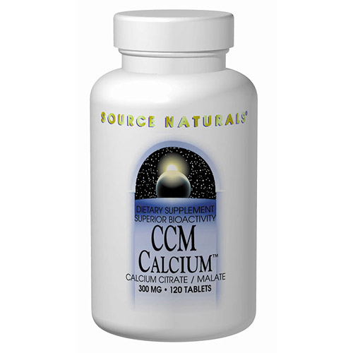 Source Naturals CCM Calcium, Calcium Citrate/Malate 300mg 60 tabs from Source Naturals