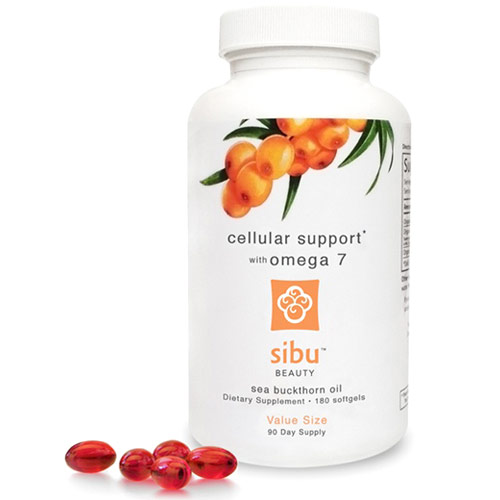 Sibu Beauty Sea Buckthorn Cellular Support with Omega 7, 180 Softgels, Sibu Beauty