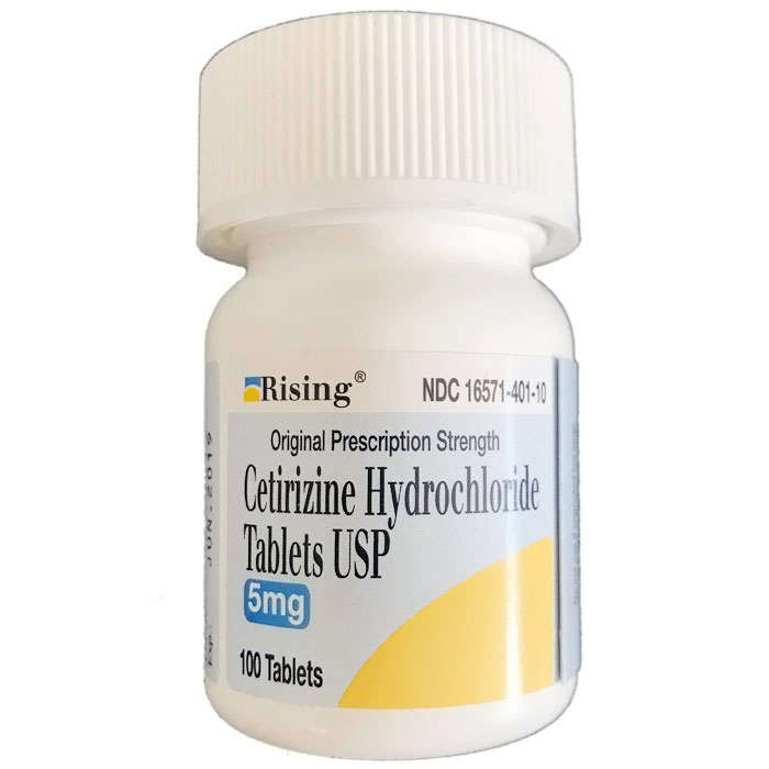 Pack Pharma Cetirizine Hydrochloride 5 mg, Generic Zyrtec, 100 Tablets, Pack Pharma