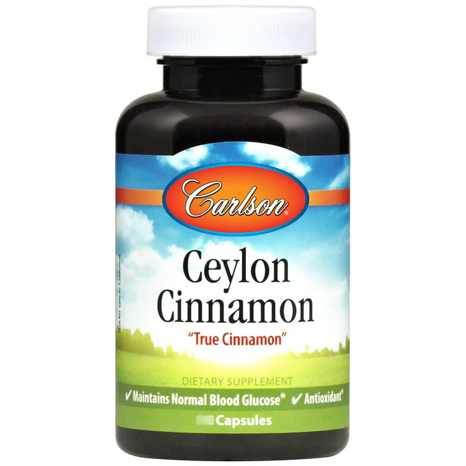 Carlson Laboratories Ceylon Cinnamon 500 mg, 45 Capsules, Carlson Labs