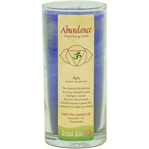 Aloha Bay Chakra Energy Jar Candle with Pure Essential Oils, Abundance (Indigo), 11 oz, Aloha Bay