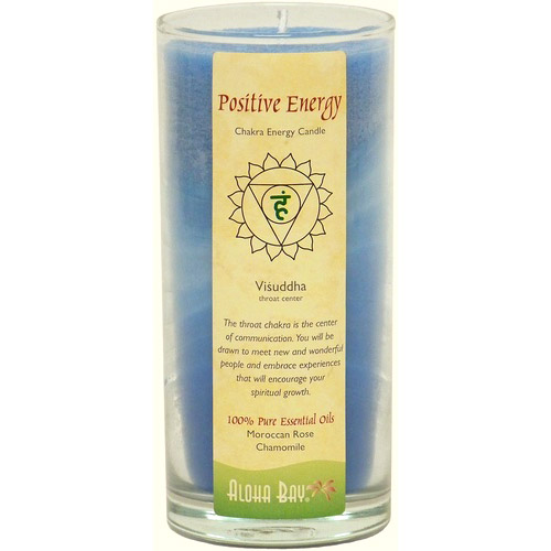 Aloha Bay Chakra Energy Jar Candle with Pure Essential Oils, Positive Energy (Blue), 11 oz, Aloha Bay