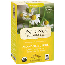 Numi Tea Chamomile Lemon Tea, Herbal Teasan, 16 Tea Bags, Numi Tea