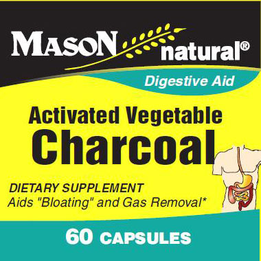 Mason Natural Activated Vegetable Charcoal, 60 Capsules, Mason Natural
