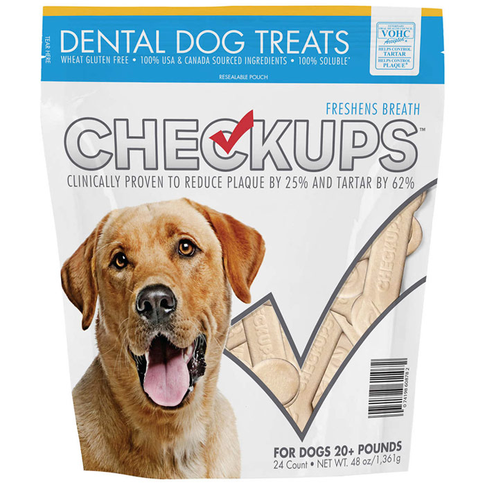 Checkups Treats Checkups Dental Dogs Treats, 24 Count (48 oz), Checkups Treats