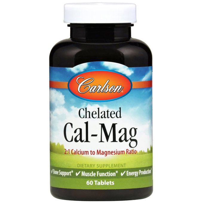 Carlson Laboratories Chelated Cal-Mag, Chelated Calcium Magnesium, 180 softgels, Carlson Labs