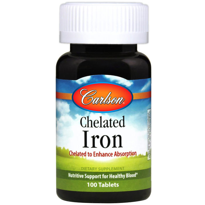 Carlson Laboratories Chelated Iron, 27 mg, 250 tablets, Carlson Labs