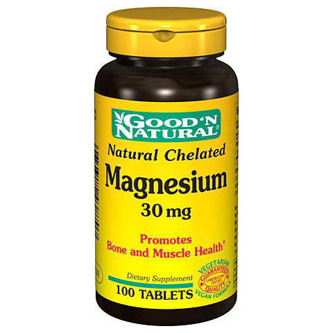 Good 'N Natural Chelated Magnesium 30 mg, 100 Tablets, Good 'N Natural
