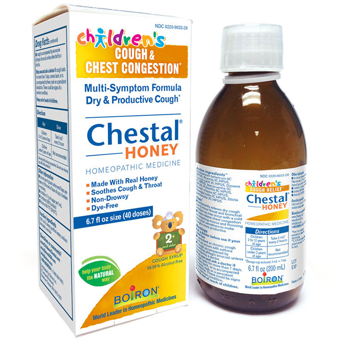 Chestal Honey Syrup Children's Cough Relief, 6.7 oz, Boiron