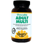 Country Life Chewable Adults Multi Vitamins w/Antioxidants 60 Wafers, Country Life