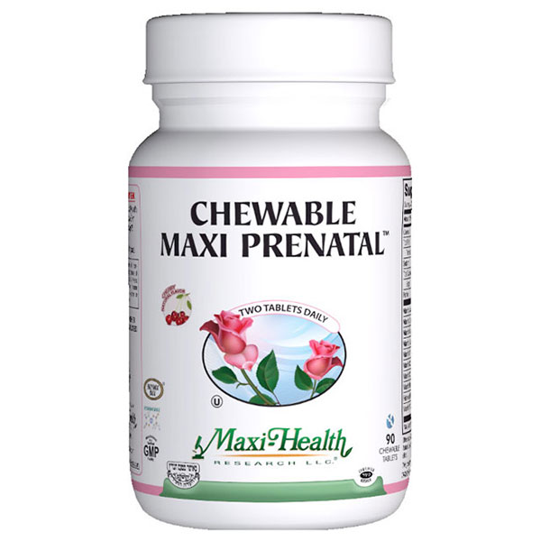 Maxi-Health Research (MaxiHealth) Chewable Maxi Prenatal, 90 Chewable Tablets, Maxi-Health Research (MaxiHealth)