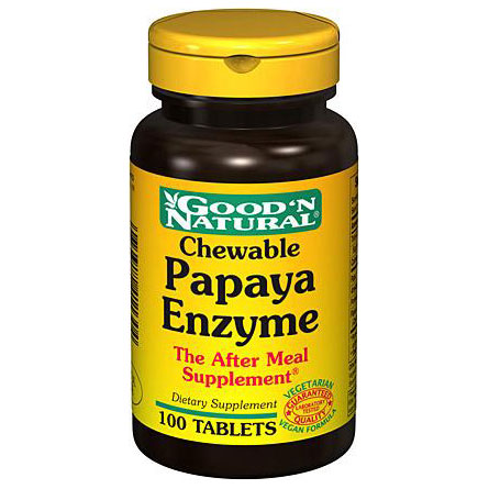 Good 'N Natural Papaya Enzyme Chewable, 100 Tablets, Good 'N Natural