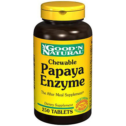 Good 'N Natural Papaya Enzyme Chewable, 250 Tablets, Good 'N Natural
